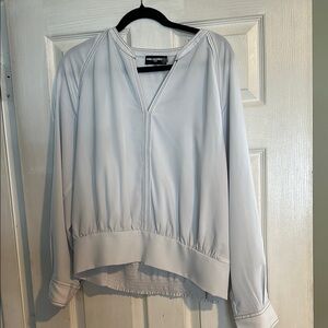 White V-Neck Blouse